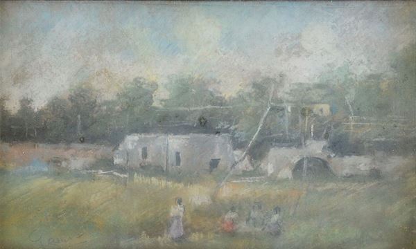 PASTELLO CAMPAGNA DI GIUSEPPE CASCIARO