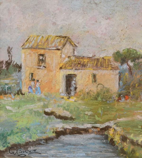 PASTELLO CASOLARE DI CAMPAGNA DI GIUSEPPE CASCIARO