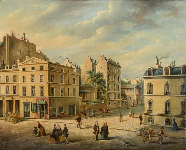 DIPINTO BOULEVARD DI PITTORE FRANCESE