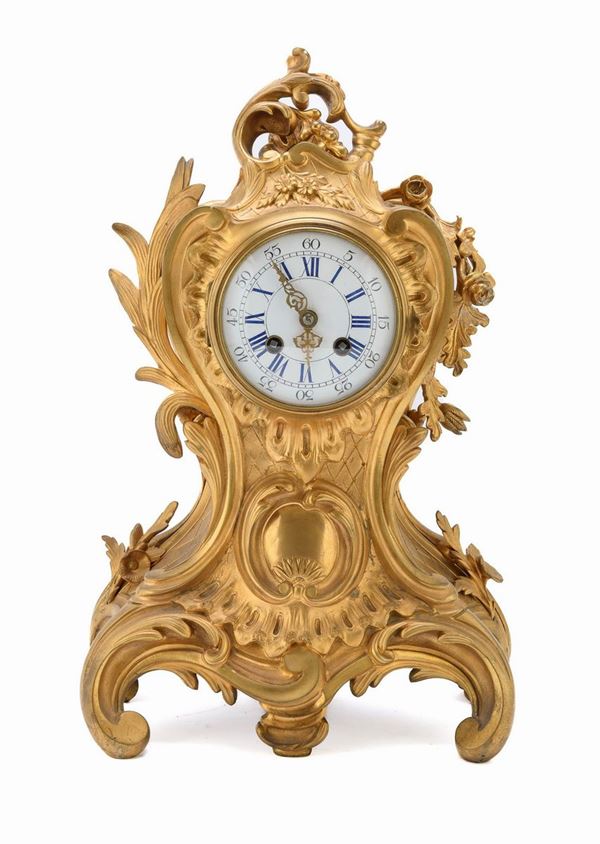 OROLOGIO DA TAVOLO IN BRONZO DORATO
