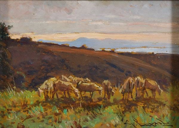 DIPINTO GREGGE DI GIORGIO LUXARDO