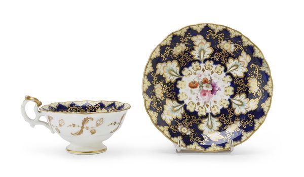 TAZZA E PIATTINO IN TERRAGLIA, INGHILTERRA