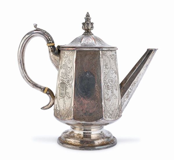 TEIERA IN SILVERPLATED, SHEFFIELD 1890 ca.