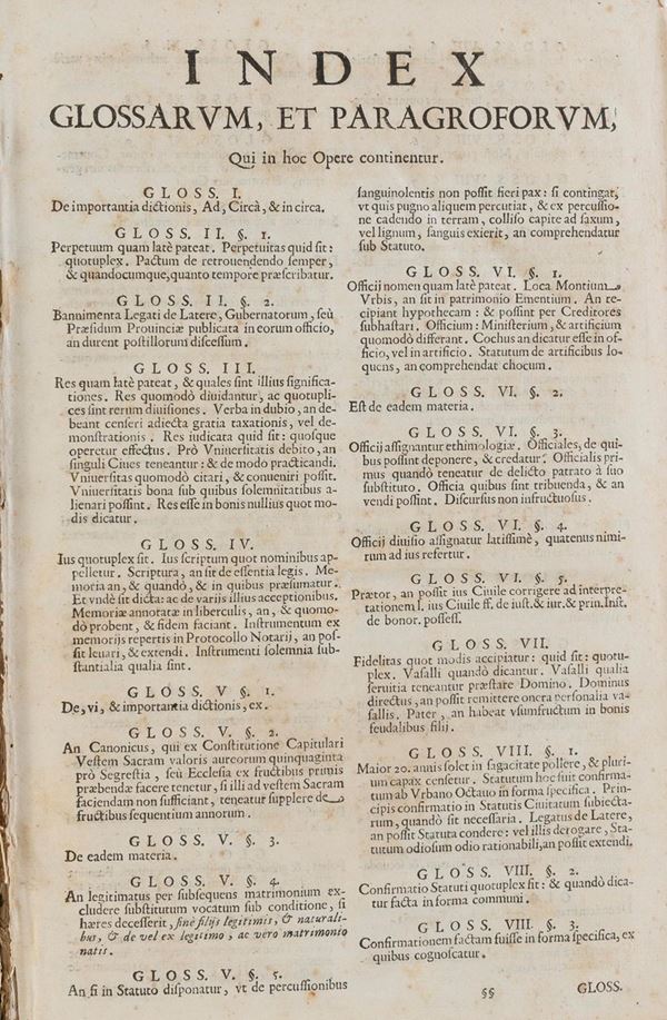 UN VOLUME GLOSSARIO IOVIUS