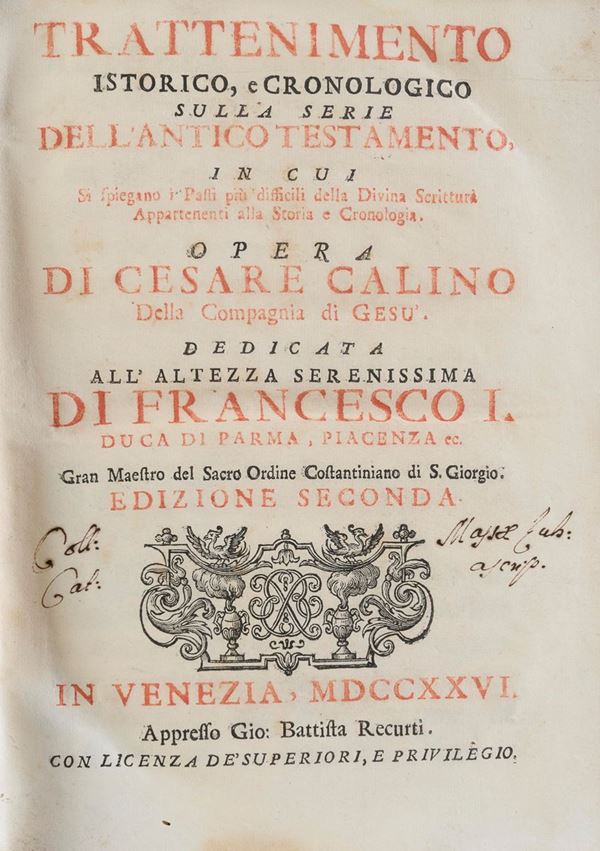 UN VOLUME ANTICO TESTAMENTO