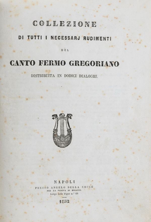 VOLUME CANTO FERMO GREGORIANO