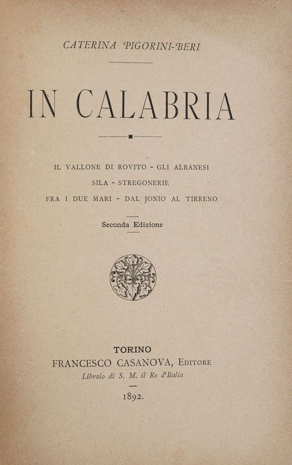 VOLUMETTO CALABRIA PIGORINI BERI