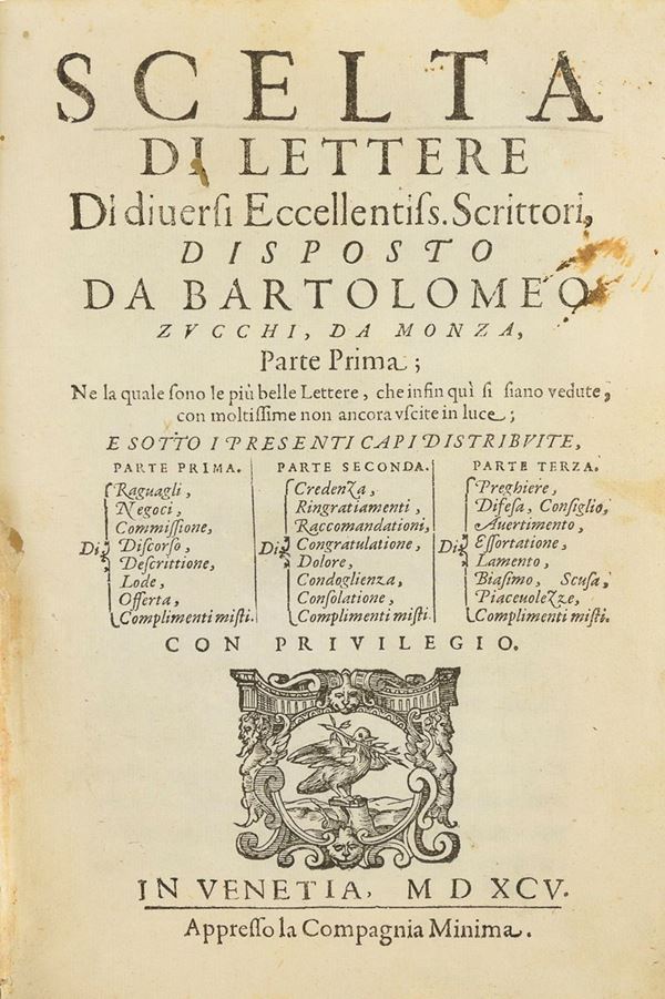 TRE VOLUMI LETTERE DI BARTOLOMEO ZUCCHI