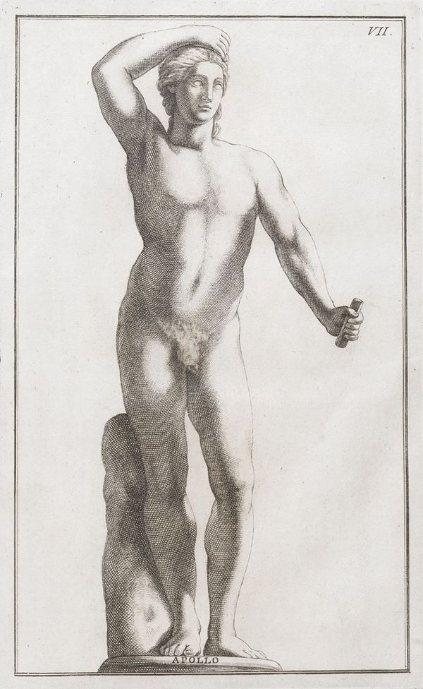 INCISIONE MONOCROMA APOLLO NEOCLASSICA