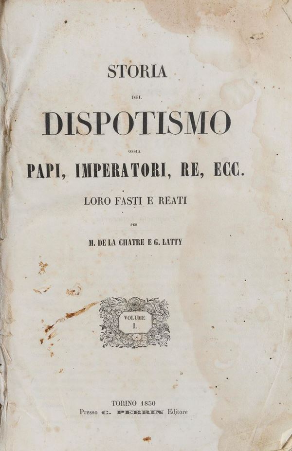 UN VOLUME STORIA DEL DISPOTISMO