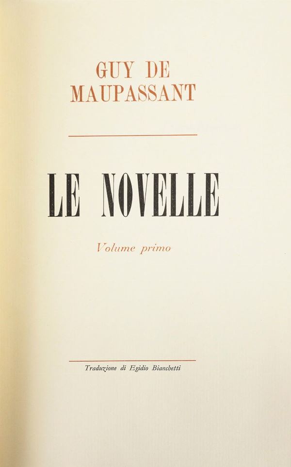 CINQUE VOLUMI MAUPASSANT