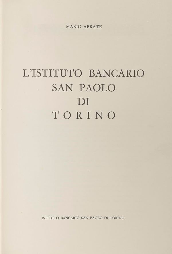 ARCHIVIO STORICO BANCO SAN PAOLO TORINO
