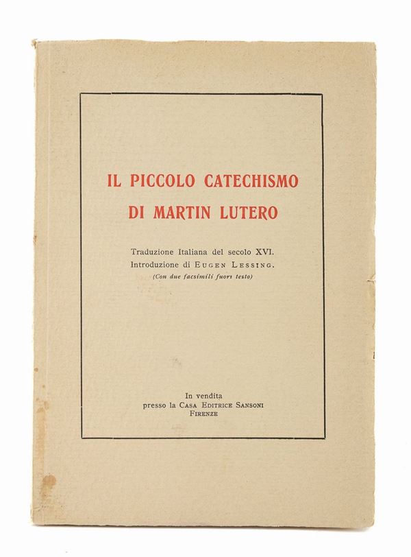 UN VOLUMETTO MARTIN LUTERO