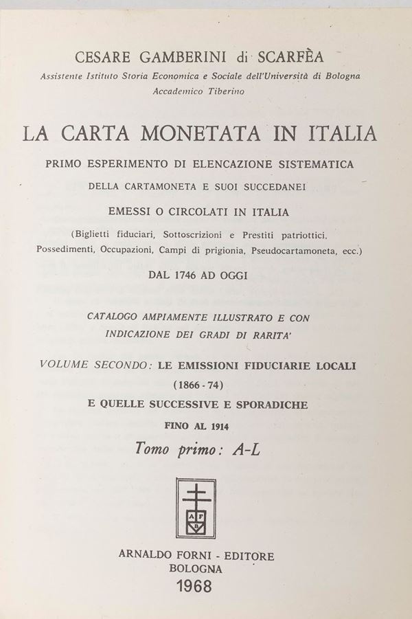 QUATTRO VOLUMI CARTA MONETATA
