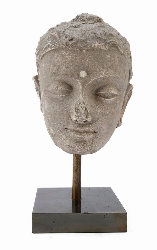 TESTA IN STUCCO, ARTE DEL GANDHARA V-VI SECOLO D.C.
