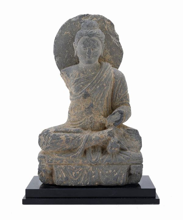 SCULTURA IN SCISTO, ARTE DEL GANDHARA II-III SECOLO D.C.