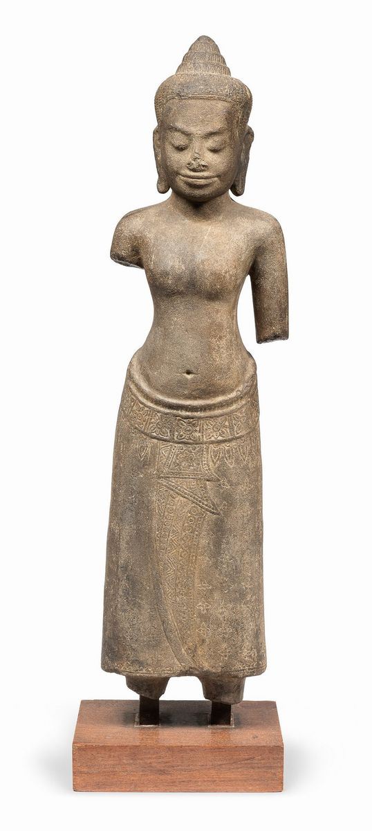 SCULTURA IN PIETRA ARENARIA, CAMBOGIA FINE XII, INIZIO XIII SECOLO