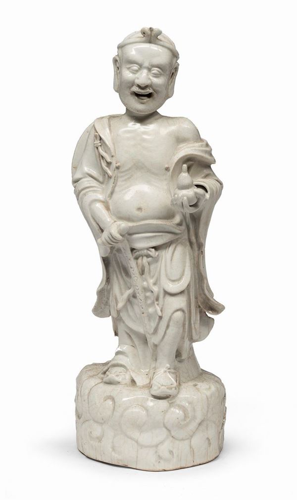 SCULTURA IN PORCELLANA BIANCA, CINA, XVIII SECOLO