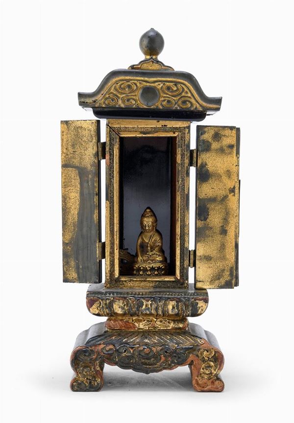 PICCOLO ALTARINO BUDDHISTA, GIAPPONE INIZI XX SECOLO