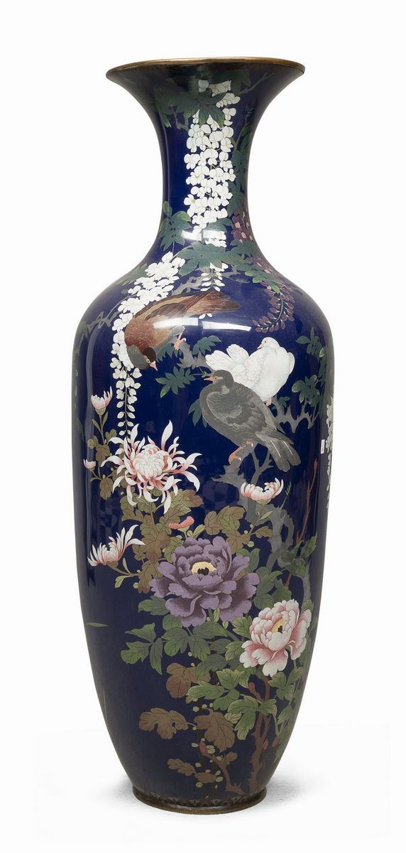 VASO A SMALTI CLOISONN&#200;, GIAPPONE FINE XIX, INIZIO XX SECOLO
