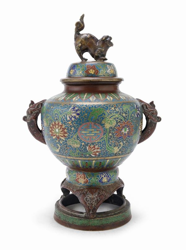 POTICHE A SMALTI CLOISONN&#200;, CINA XX SECOLO