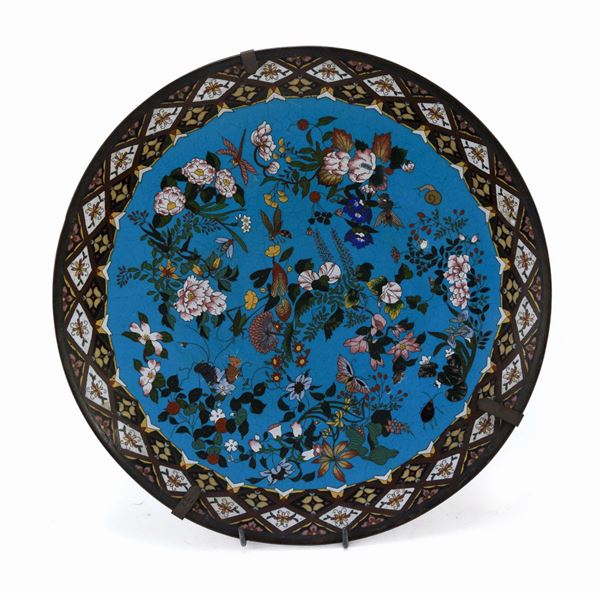 PIATTO IN METALLO CLOISONN&#200;, GIAPPONE FINE XIX, INIZIO XX SECOLO