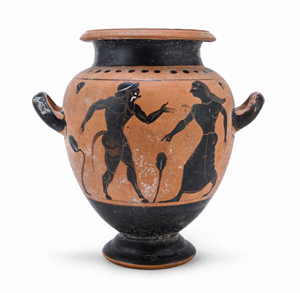 HYDRIA A FIGURE NERE, STILE ARCHEOLOGICO, XX SECOLO