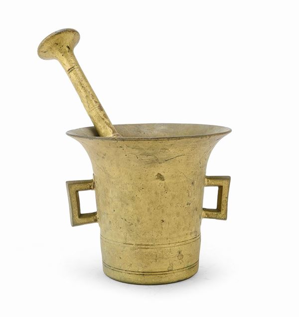 MORTAIO E PESTELLO IN BRONZO