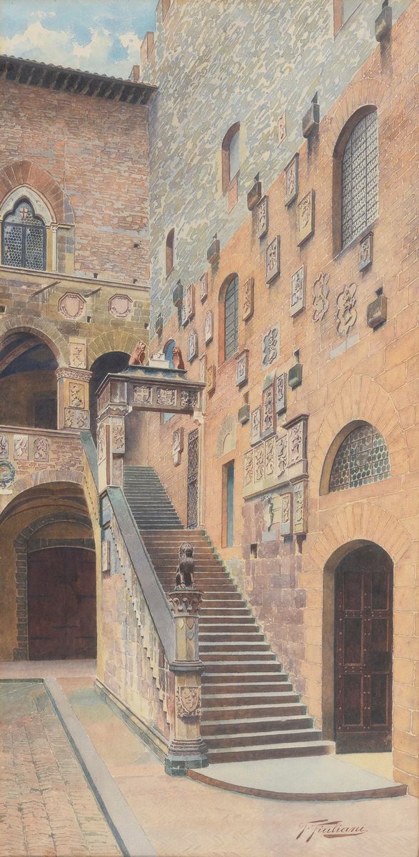 ACQUERELLO IL BARGELLO DI GIORGIO GIULIANI