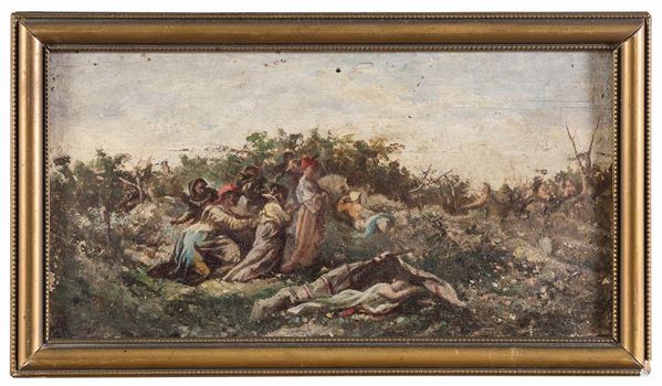 DIPINTO SCENA STORICA F.TO P. LOFFREDO