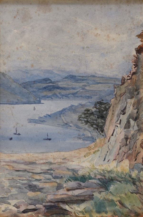 ACQUERELLO PAESAGGIO MONTUOSO