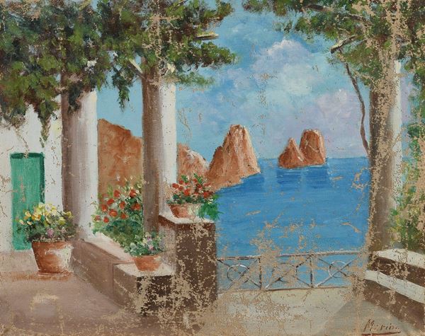 DIPINTO TERRAZZA A CAPRI