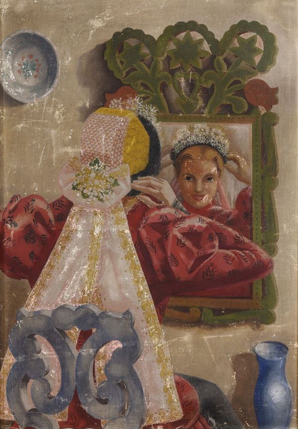 DIPINTO DONNA ALLO SPECCHIO