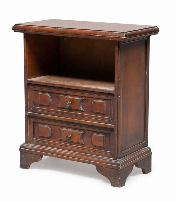 COMODINO IN LEGNO TINTO A NOCE