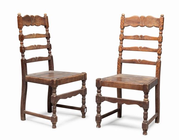 COPPIA DI SEDIE RUSTICHE
