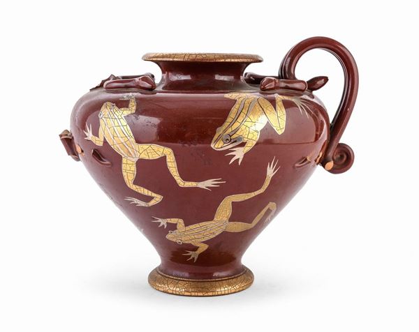 VASO IN CERAMICA, SCUOLA D&#39;ARTE V. CAL&#210; GROTTAGLIE