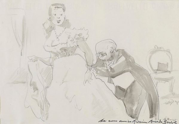 DISEGNO SATIRICO DI AMERIGO BARTOLI NATINGUERRA
