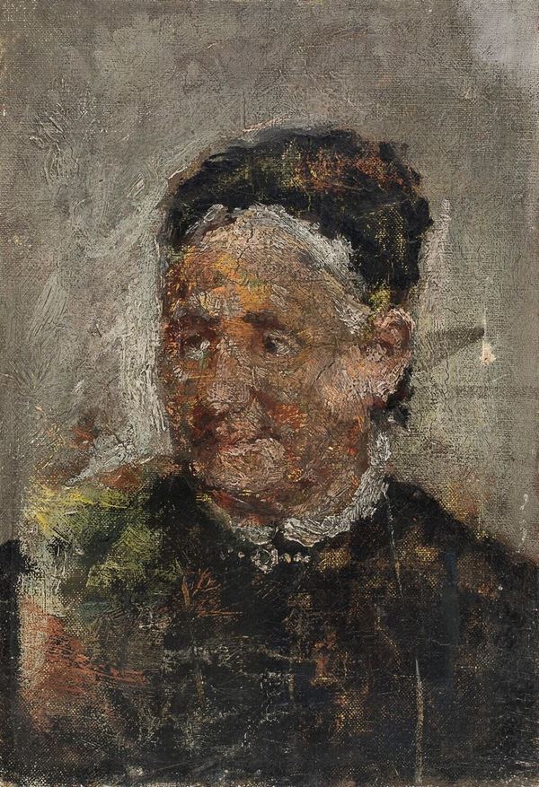 DIPINTO RITRATTO DI ANZIANA