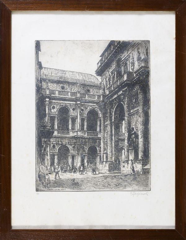 INCISIONE VICENZA DI ETTORE FAGIUOLI