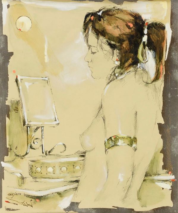SERIGRAFIA DONNA ALLO SPECCHIO