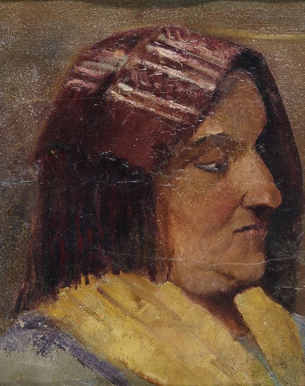 DIPINTO PROFILO DI DONNA CIOCIARA