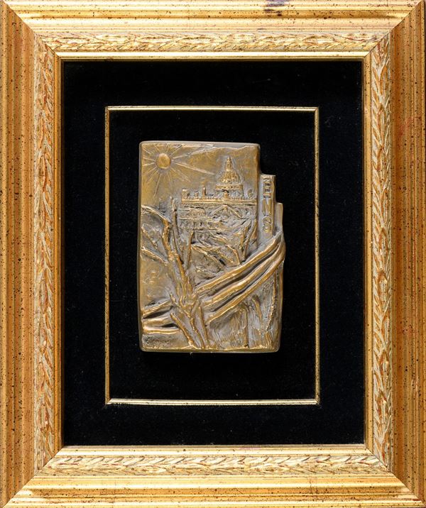BASSORILIEVO COMMEMORATIVO IN BRONZO