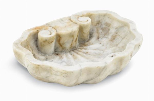 PICCOLA ACQUASANTIERA IN MARMO BIANCO