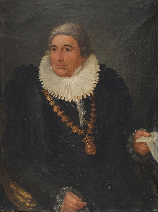 RITRATTO DI NOBILUOMO DI PITTORE EUROPEO