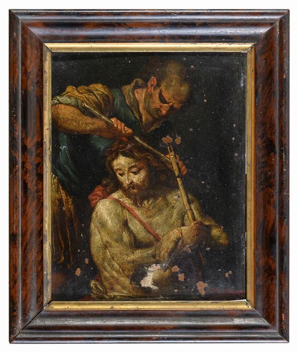 DIPINTO CRISTO DI PITTORE FIAMMINGO FINE XVI SECOLO