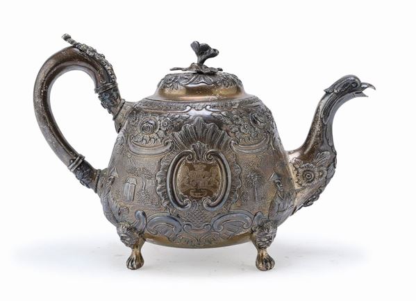RARA TEIERA IN ARGENTO, PUNZONE LONDRA 1815