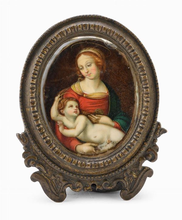MINIATURA MADONNA DI PITTORE FIORENTINO