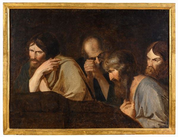 DIPINTO CRISTO E GLI APOSTOLI DI PITTORE FRANCESE