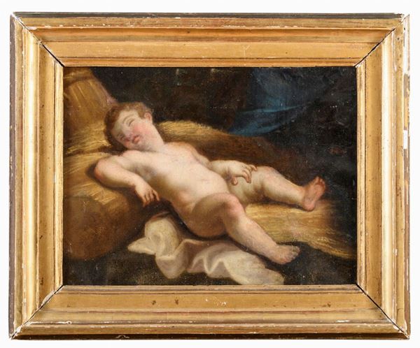 DIPINTO GES&#217; BAMBINO DELLA FINE DEL SEICENTO