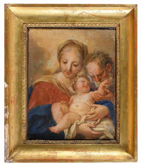 DIPINTO SACRA FAMIGLIA ATTRIBUITO A FRANCESCO MANCINI